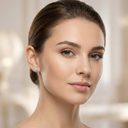Brilliant-Cut Pavé Halo Stud Earrings – sterling silver earrings