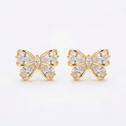 Butterfly Studs, Mixed Faceted Wings – sterling silver earrings