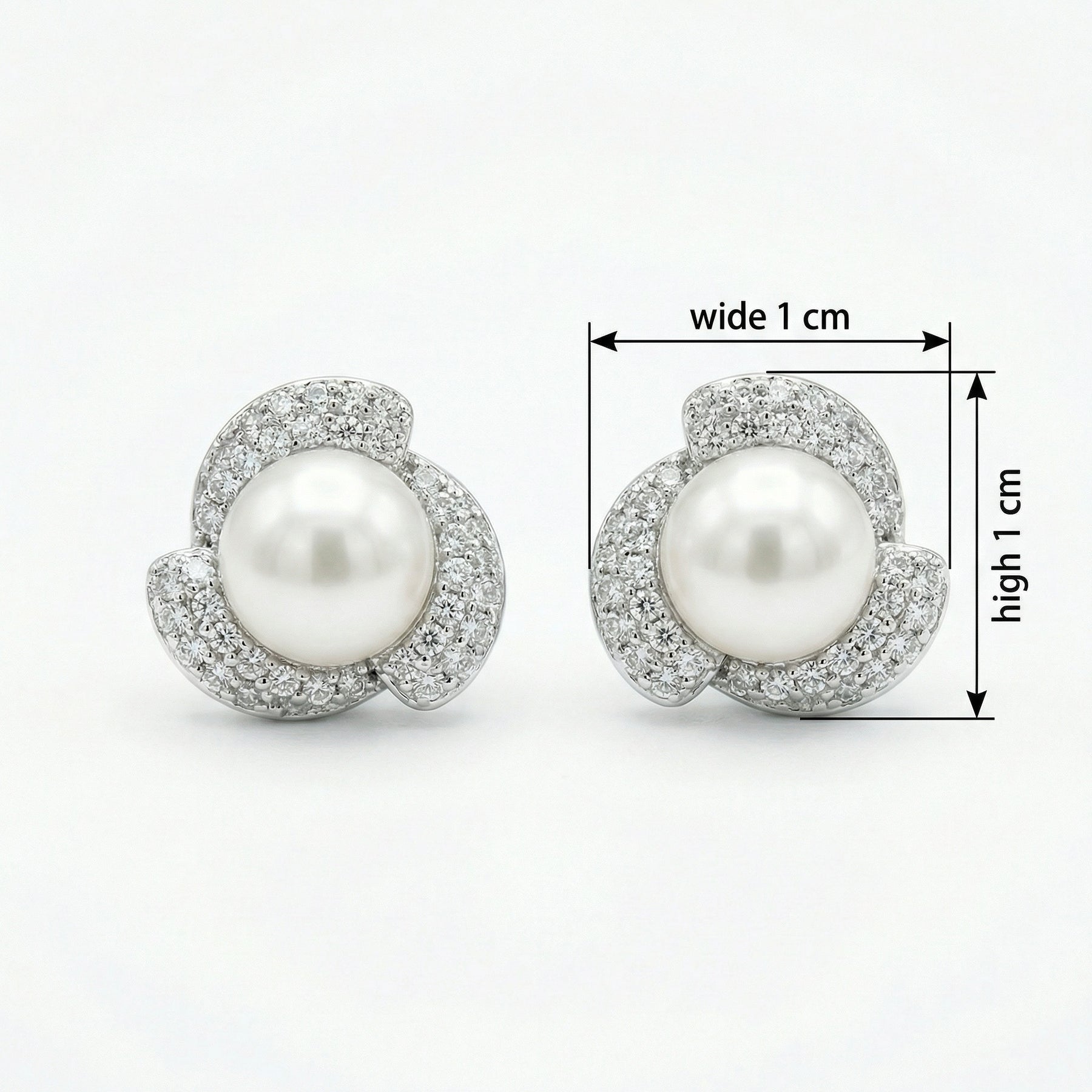 Pearl Cluster Floral Halo Studs – pearl earrings