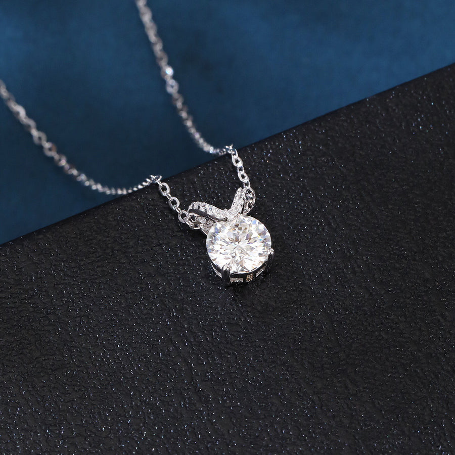 Solitaire Sparkling stone V-Chain Necklace – sparkling stone necklace