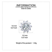 Floral Sparkling stone Sunburst Earrings – sparkling stone earrings, close-up