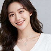 Ballerina Sparkling stone Pendant Necklace – sparkling stone necklace, close-up