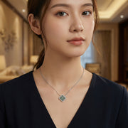 Green Jade Clover Flower Necklace – jade necklace