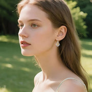 Sunflower Filigree Dangle Earrings – gold-plated earrings, craftsmanship detail