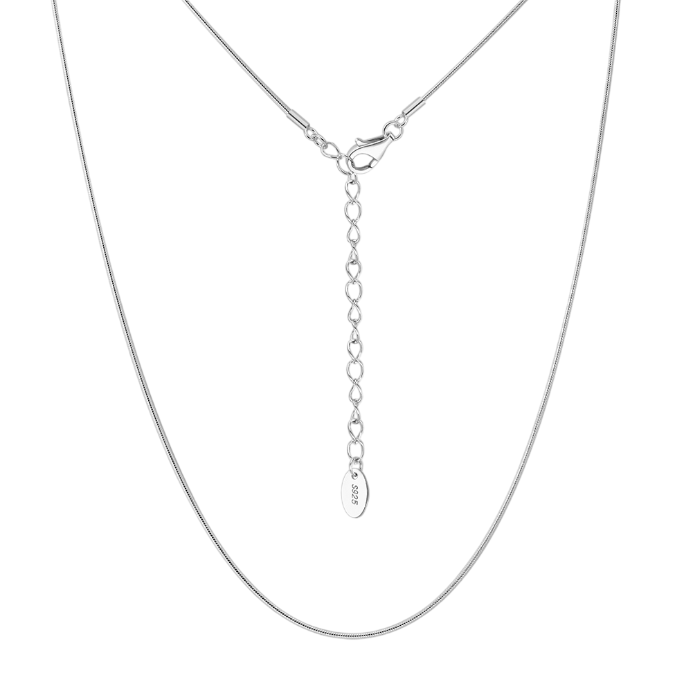 Snake Chain Necklace – sterling silver necklace, close-up