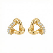 Interlocking Three-Loop Knot Studs – sterling silver earrings