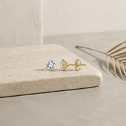 Gold-Tone CZ Stud Earrings – zircon earrings