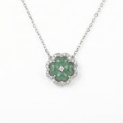 Green Jade Clover Pendant Necklace – jade necklace