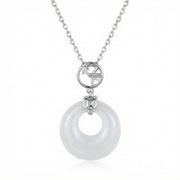 White Jade Peace Buckle Necklace – jade necklace
