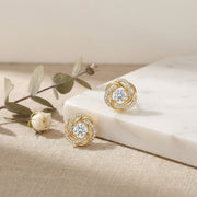 Swirl Knot Stud Earrings – sterling silver earrings