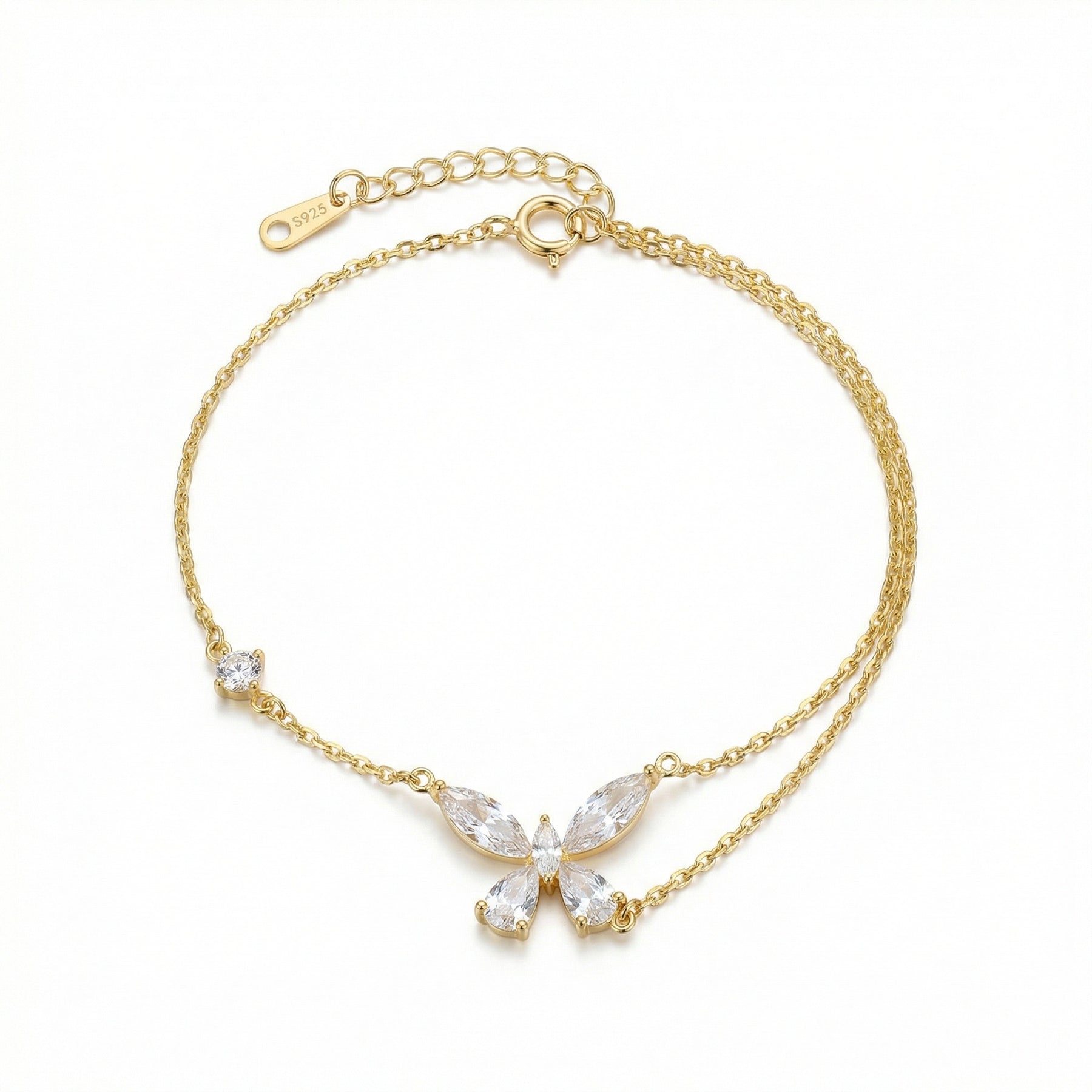 Butterfly Crystal Layered Bracelet – crystal bracelet