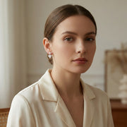Pearl and Mother-of-Pearl Heart Drops – mother-of-pearl earrings, close-up