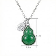 Irregular Jade Gourd Pendant Necklace – jade necklace, close-up