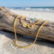 Delicate Italian Gold-Plated Chain – gold-plated necklace, close-up