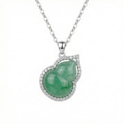 Jade Hulu Gourd Necklace, Stone Border – jade necklace