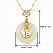White Jade Prosperity Disc Necklace – jade necklace