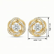 Swirl Knot Stud Earrings – sterling silver earrings, close-up