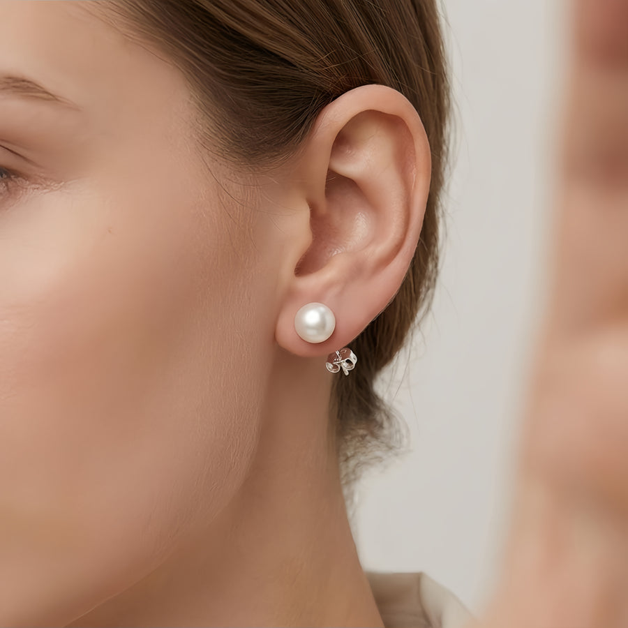 Simple Pearl Studs with Iridescent Sheen – pearl earrings