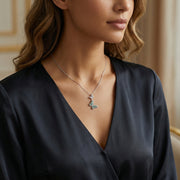 Butterfly Jade Sparkling stone Necklace – jade necklace, close-up