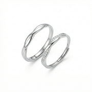 Twisted Couple's Ring Set – sterling silver ring, side detail