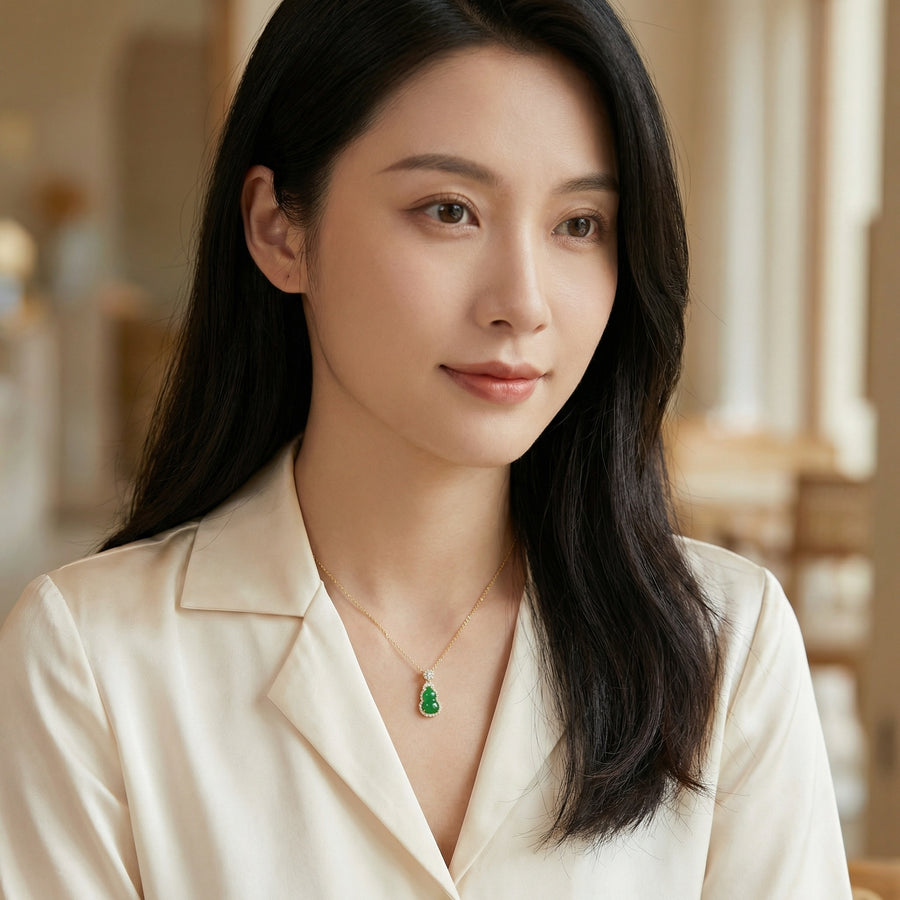 Jadeite Calabash Pendant Necklace – jade necklace