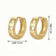 Teddy Bear Cutout Huggie Hoop Earrings – sterling silver earrings, front view