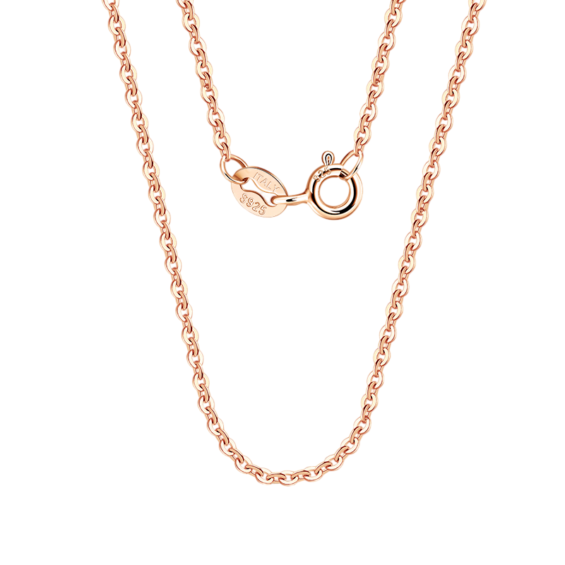 rose-gold-plated Italian Rope Chain Necklace – gold-plated necklace