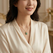 Rectangular Green Jade Tablet Necklace – jade necklace