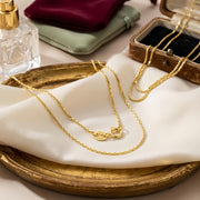 Delicate Italian Gold-Plated Chain – gold-plated necklace, side detail