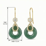 Jade Donut Drop Earrings – jade earrings, close-up