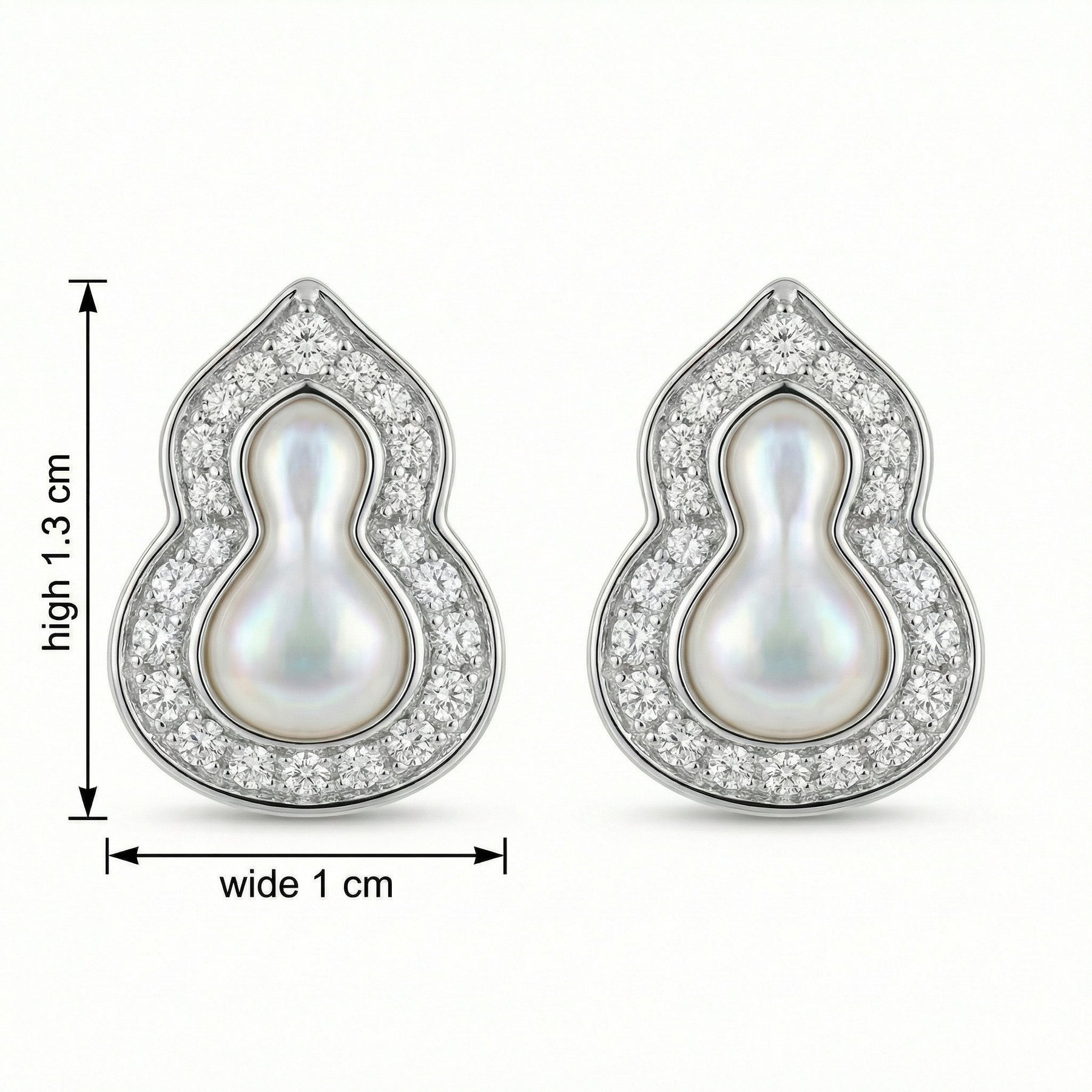 Pearl Hulu Gourd Stud Earrings – pearl earrings
