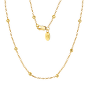 Italian gold-plated Chain with Bead Accents – gold-plated necklace