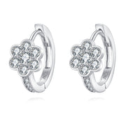 Luxury Floral Sparkling stone Earrings – sparkling stone earrings, side detail