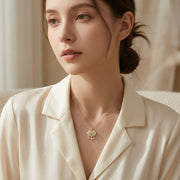White Cloud Charm Necklace – sterling silver necklace
