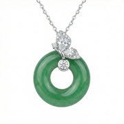 Jadeite Pi Disc Butterfly Necklace – jade necklace, side detail