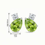 Pear-Cut Peridot Drop Earrings – jade earrings