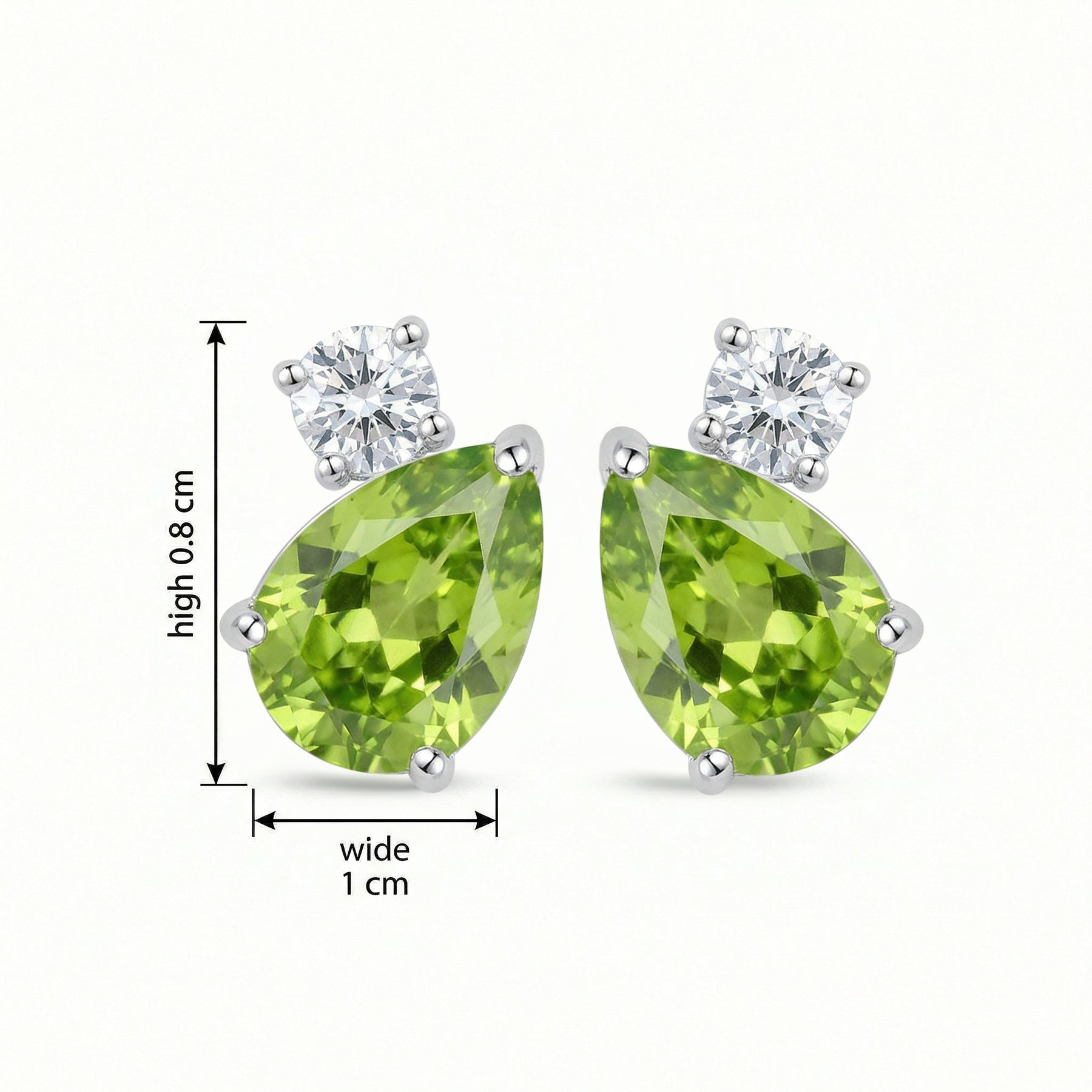 Pear-Cut Peridot Drop Earrings – jade earrings
