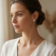 Hibiscus Flower Stud Earrings – sterling silver earrings