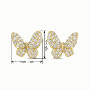 Pavé Butterfly Stud Earrings – sterling silver earrings
