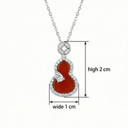 Red Carnelian Gourd Pendant Necklace – carnelian necklace