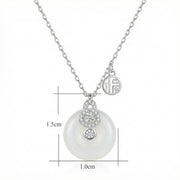 White Jade Gourd Fortune Necklace – jade necklace