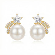 Pearl Shooting Star Stud Earrings – pearl earrings