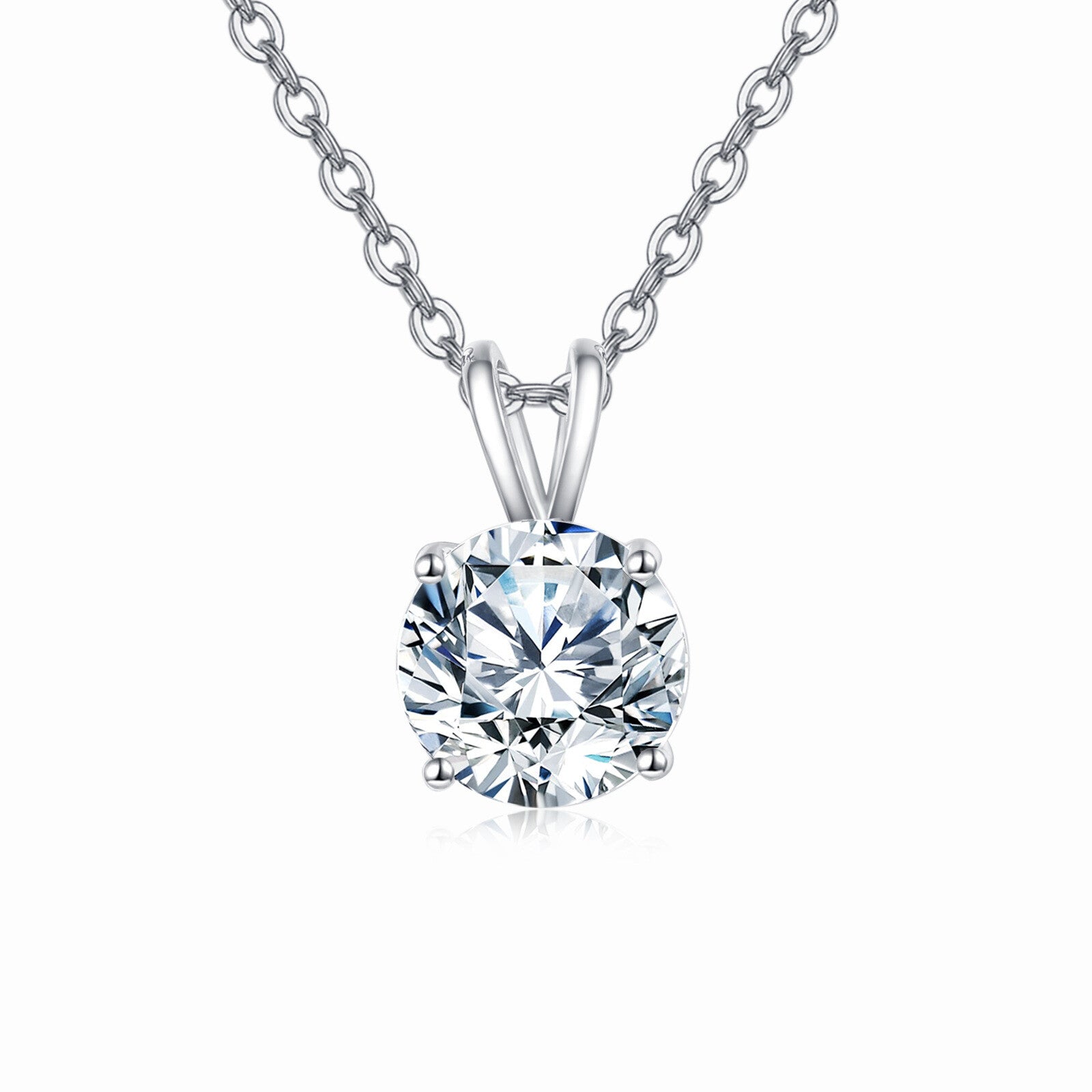 Solitaire Sparkling stone Pendant Necklace – sparkling stone necklace