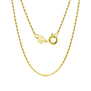 Delicate Italian Gold-Plated Chain – gold-plated necklace, front view