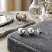Pearl Stud Earrings with 925 Stamp – pearl earrings, side detail