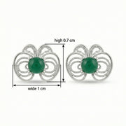 Filigree Butterfly Stud Earrings – sterling silver earrings, side detail