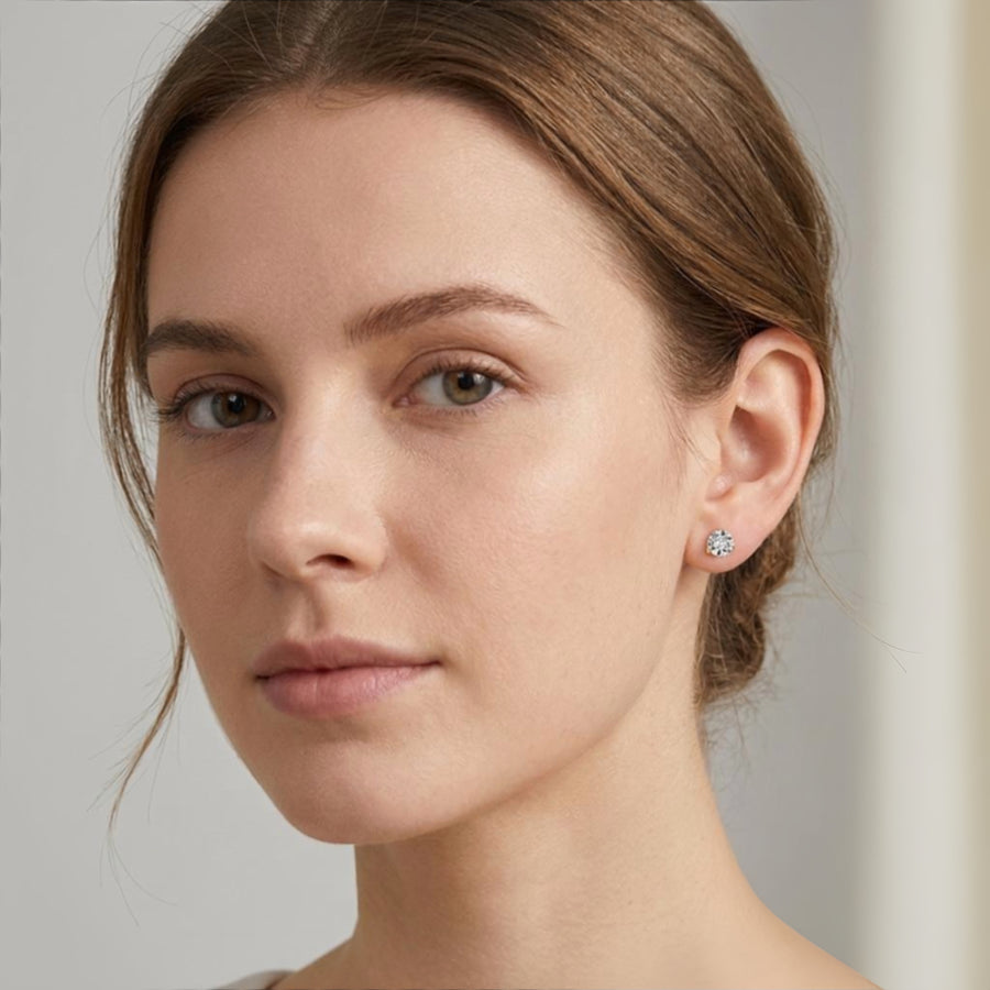 Gold-Tone Round Stud Earrings – sterling silver earrings