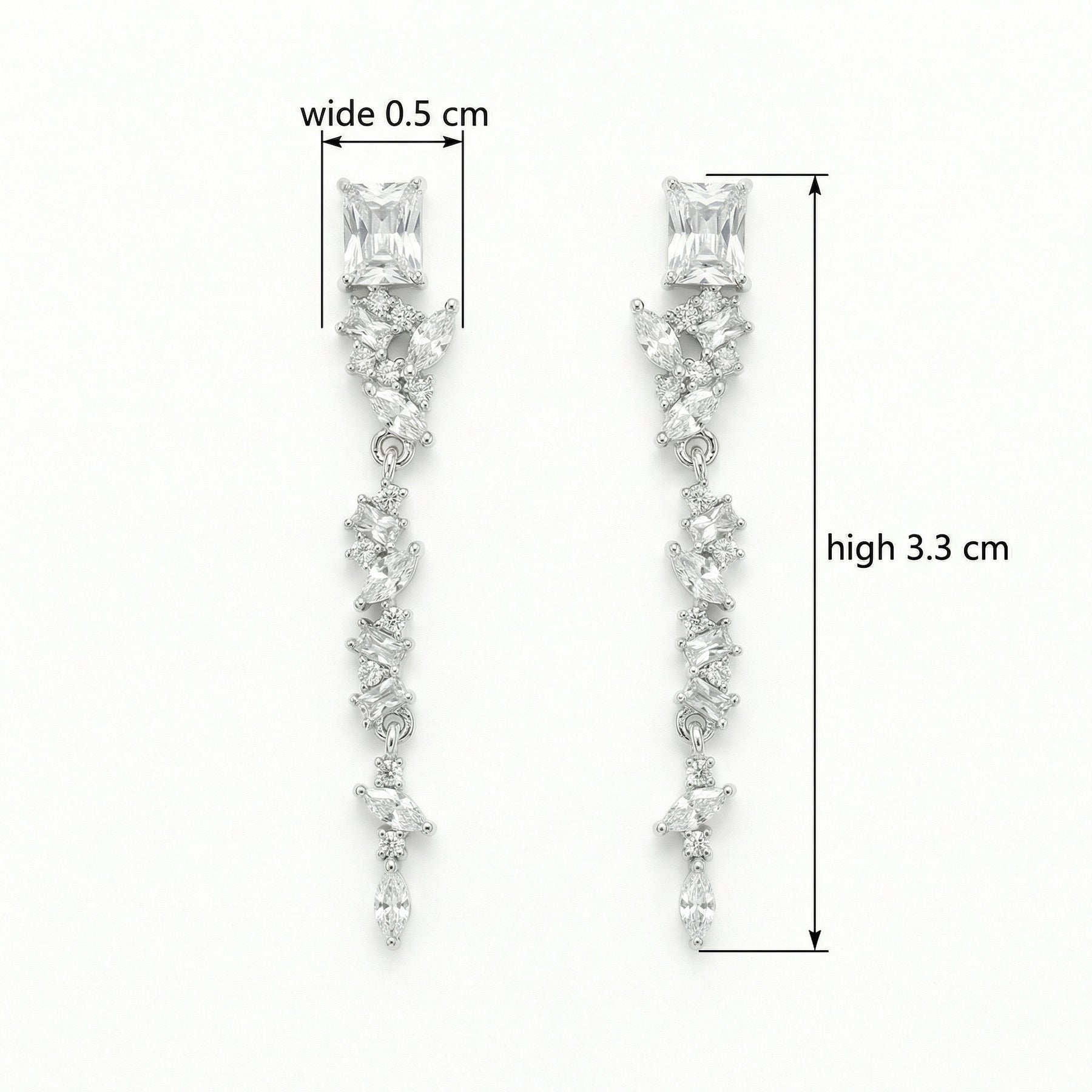 Crystal Dangle Earrings for Bridal Wear – crystal earrings, close-up