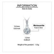 Sparkling stone Teardrop Pendant Necklace – sparkling stone necklace, styling detail