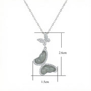Butterfly Jade Sparkling stone Necklace – jade necklace